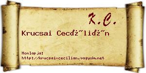 Krucsai Cecílián névjegykártya